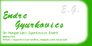endre gyurkovics business card